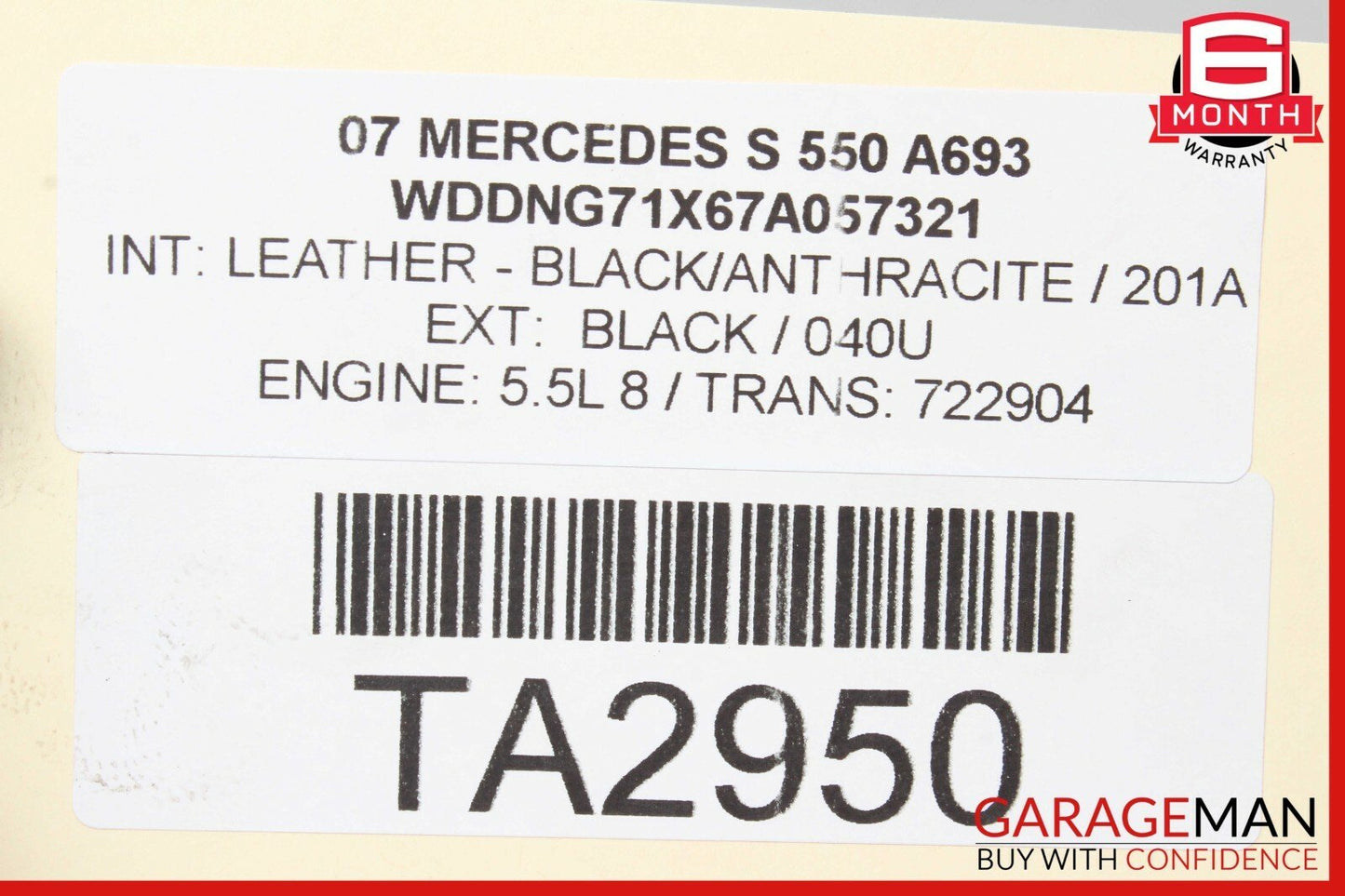 07-09 Mercedes W221 S550 S600 Front Left Driver Side Foglight Fog Light Lamp OEM