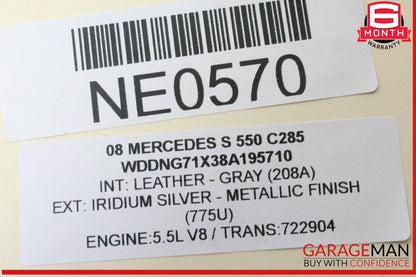 07-09 Mercedes W221 S550 S600 Front Right Side Seatbelt Seat Belt Retractor OEM