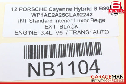 11-18 Porsche Cayenne 958 S Rear Right Exterior Door Handle Keyless Go OEM