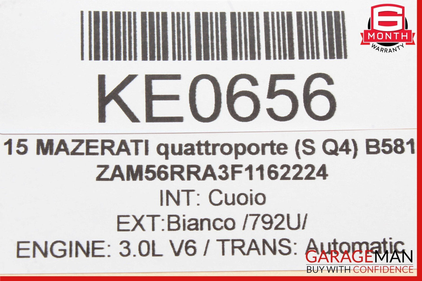 13-17 Maserati Quattroporte Ignition Engine Start Stop Switch Control 670013537