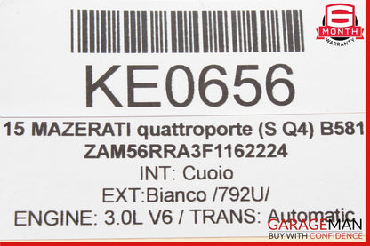13-17 Maserati Quattroporte Ignition Engine Start Stop Switch Control 670013537