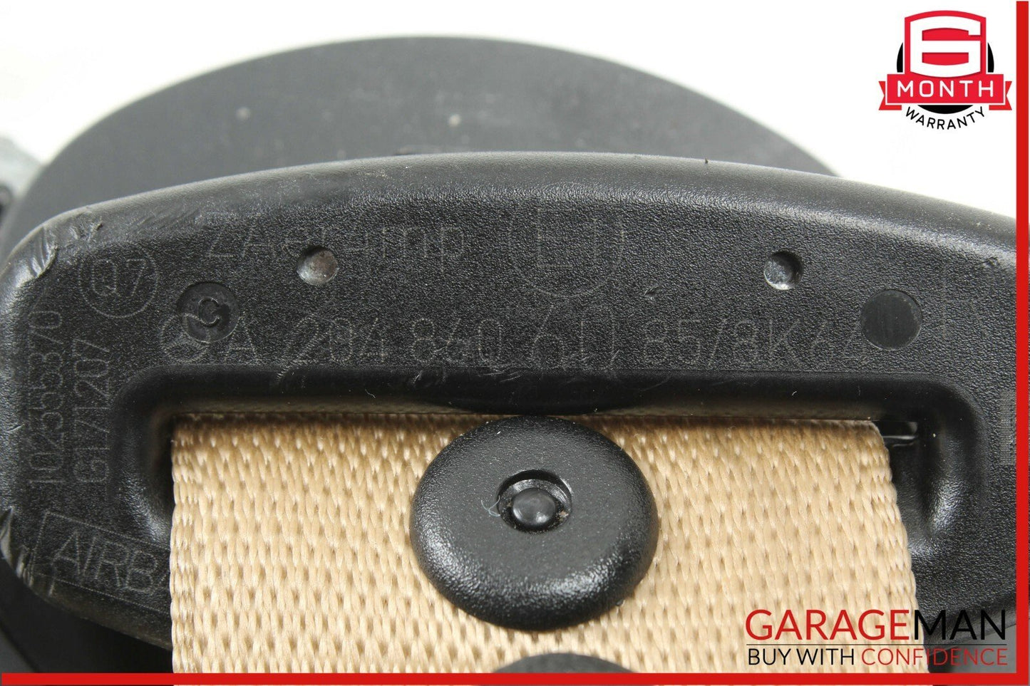 08-14 Mercedes W204 C300 Front Right Side Seatbelt Seat Belt Retractor Brown