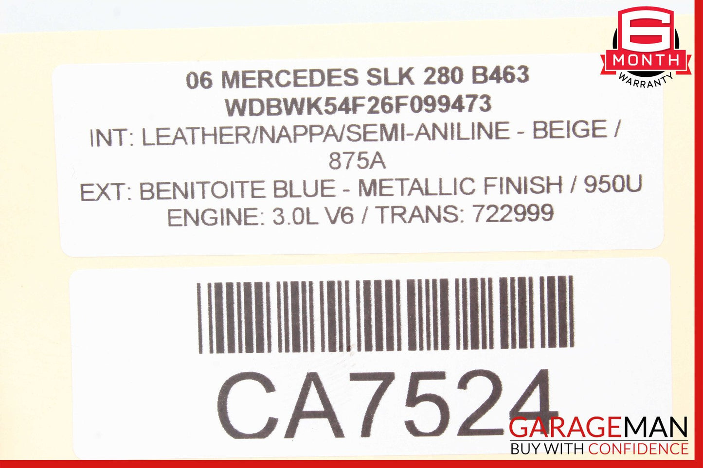 05-11 Mercedes R171 SLK280 C280 Front Left Driver Side Lower Control Arm OEM