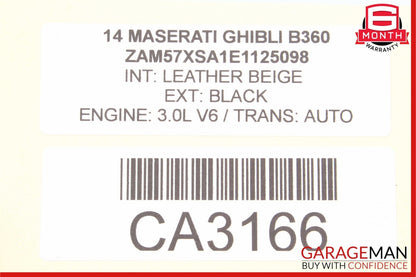 14-17 Maserati Ghibli S Q4 AWD Rear Left CV Axle Shaft Drive Shaft Driveshaft