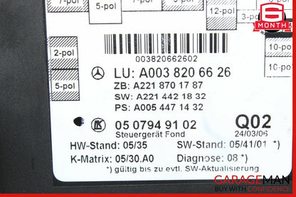 07-09 Mercedes W221 S550 S65 AMG Rear Left / Right Side Door Controller Module