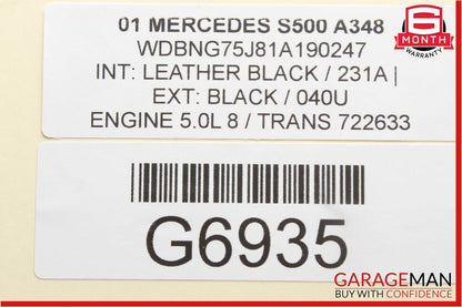 00-06 Mercedes S500 CL500 Front Right Passenger Bumper Reinforcement Bracket OEM