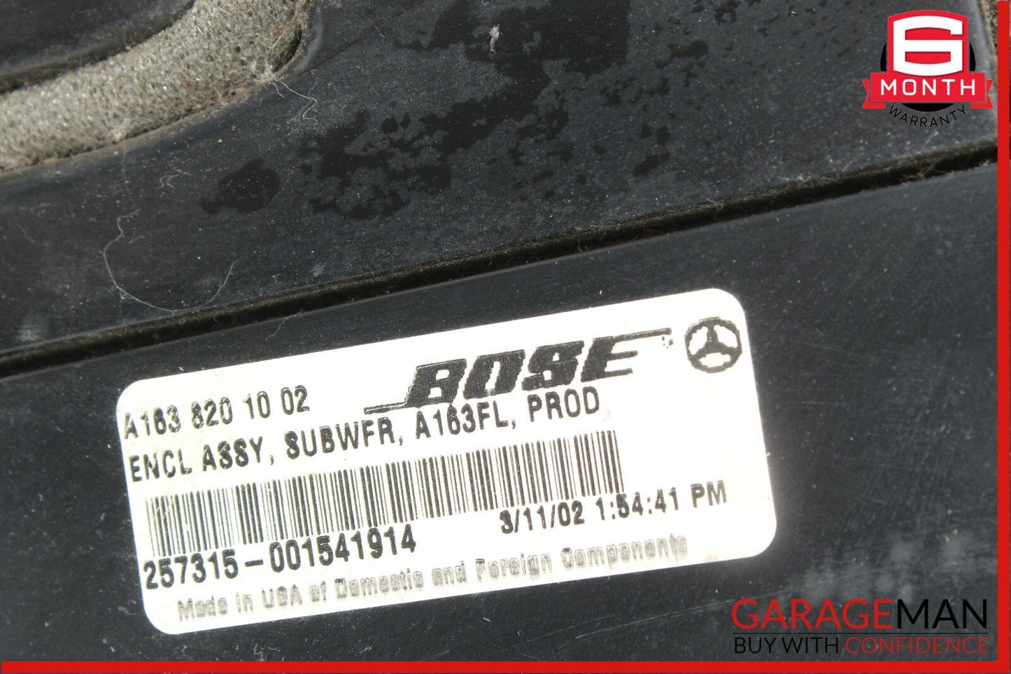 02-05 Mercedes W163 ML320 ML500 Subwoofer Sub Woofer Speaker OEM