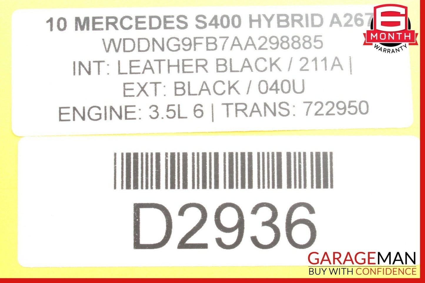 10-13 Mercedes W221 S550 S63 AMG Rear Sam Fuse Box Relay Control 2219003001 OEM