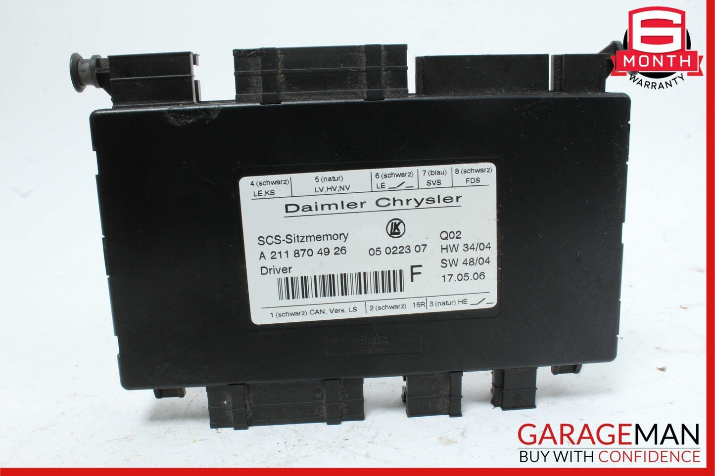 03-11 Mercedes X164 GL450 CLS500 SLK280 Front Left Side Seat Control Module OEM