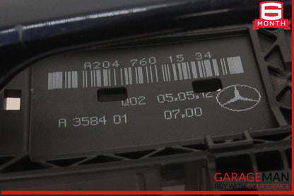10-13 Mercedes W212 E350 Front Left Driver Side Exterior Door Handle Blue OEM