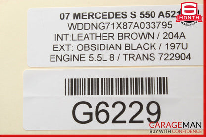 07-14 Mercedes S550 CL550 Front Right Side Seat Control Memory Controller Switch