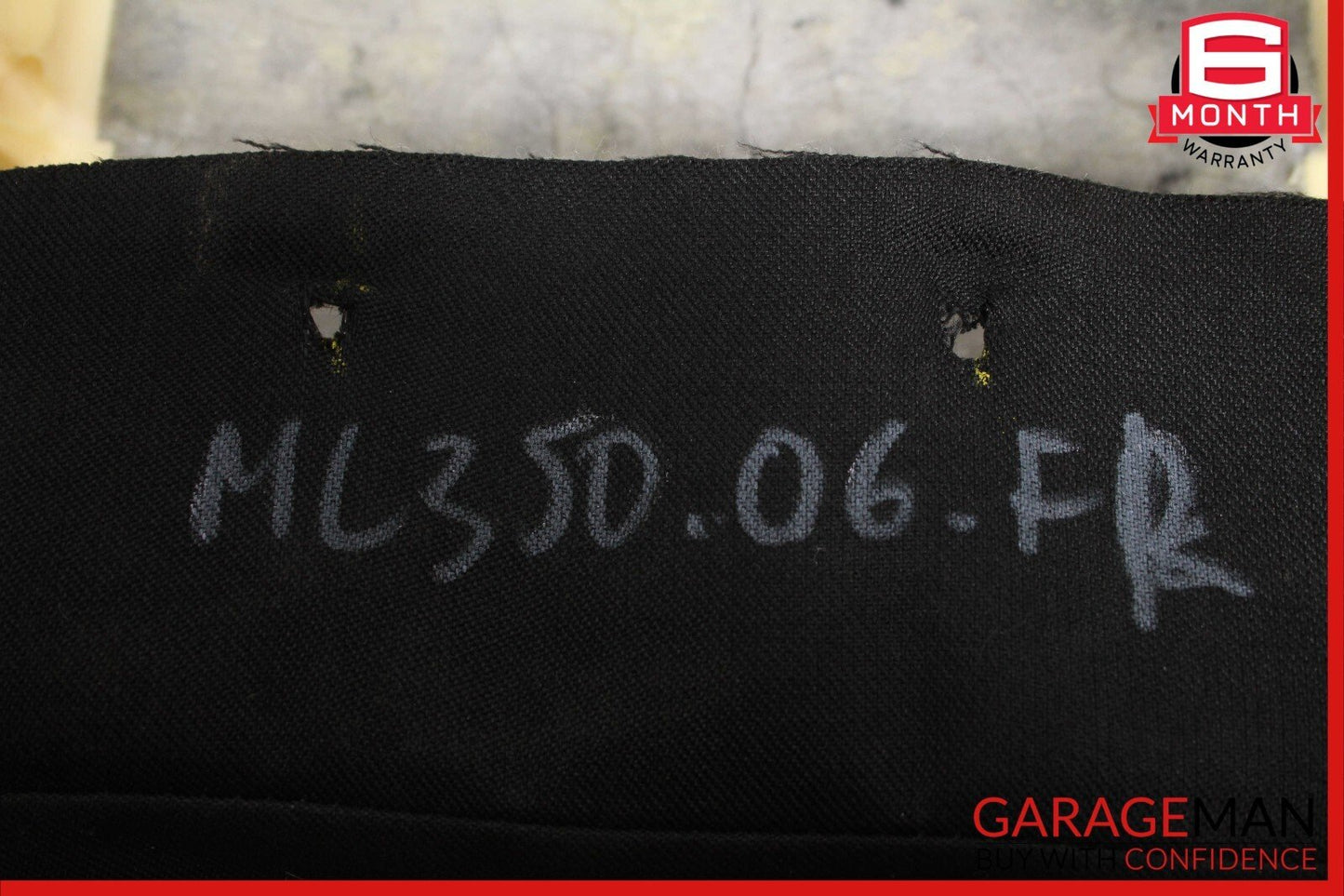 06-08 Mercedes W164 ML350 ML550 Front Right Side Top Upper Seat Cushion Black