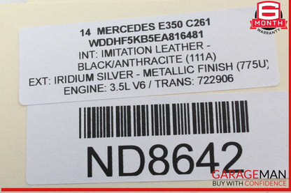 08-16 Mercedes W212 E350 GLK350 Rear Right Side Door Window Regulator Motor OEM