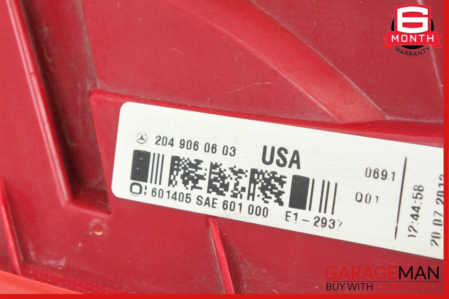 12-14 Mercedes W204 C250 Rear Left Driver Side Taillight Tail Light Lamp OEM