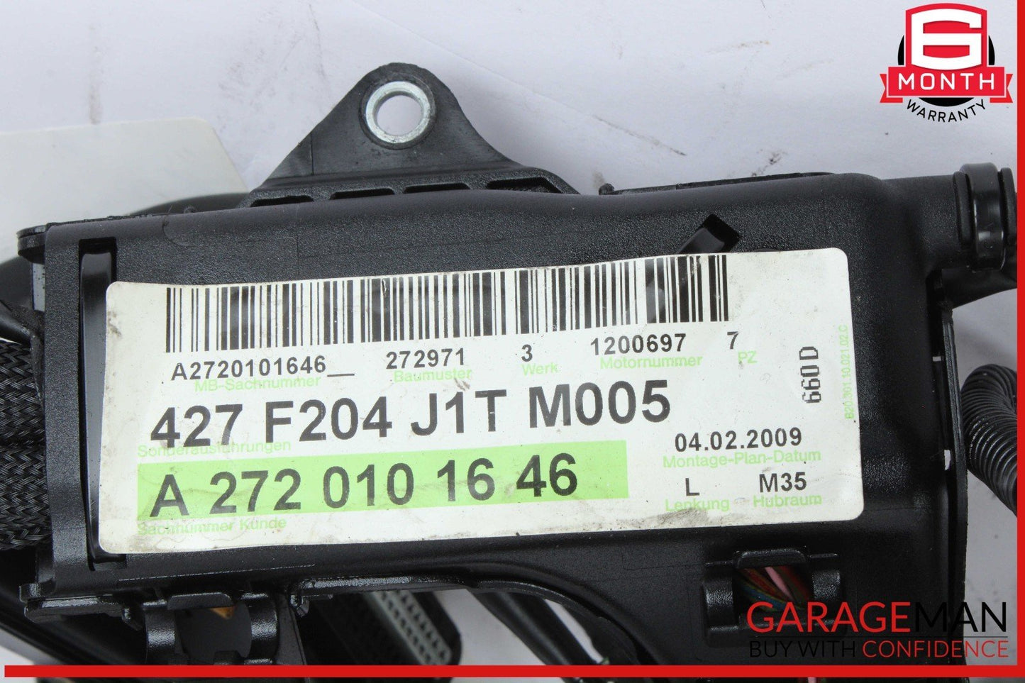 08-12 Mercedes X204 GLK350 4Matic AWD Engine Motor Wire Wiring Harness OEM