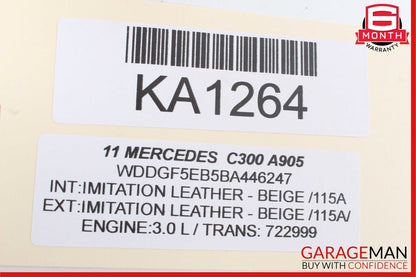 08-14 Mercedes W204 C300 Front Left Side Door Panel Tweeter Speaker Trim Cover