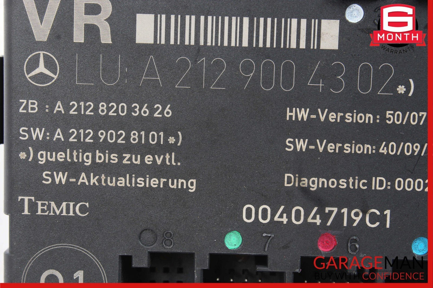08-18 Mercedes C250 CLS400 E400 E350 Front Right Side Door Control Module Unit