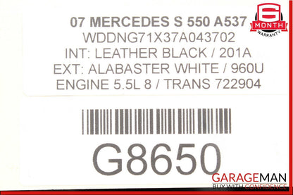 07-09 Mercedes W221 S550 S63 AMG Front Left Side Door Sound Speaker Logic OEM