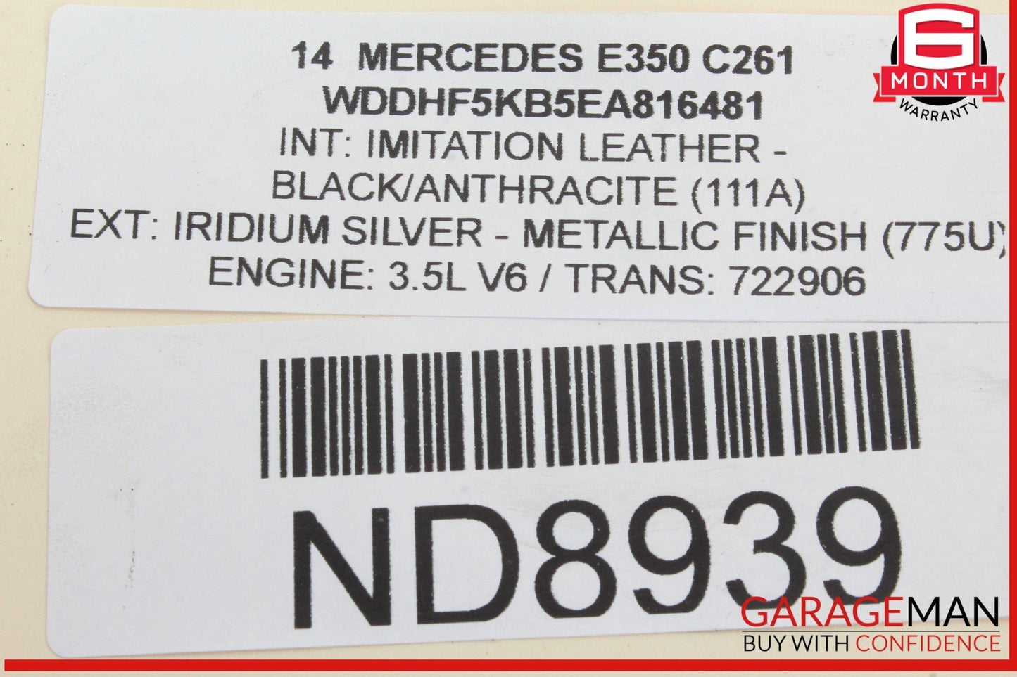 10-16 Mercedes W212 E350 Front Left Driver Side Lower Wishbone Control Arm OEM