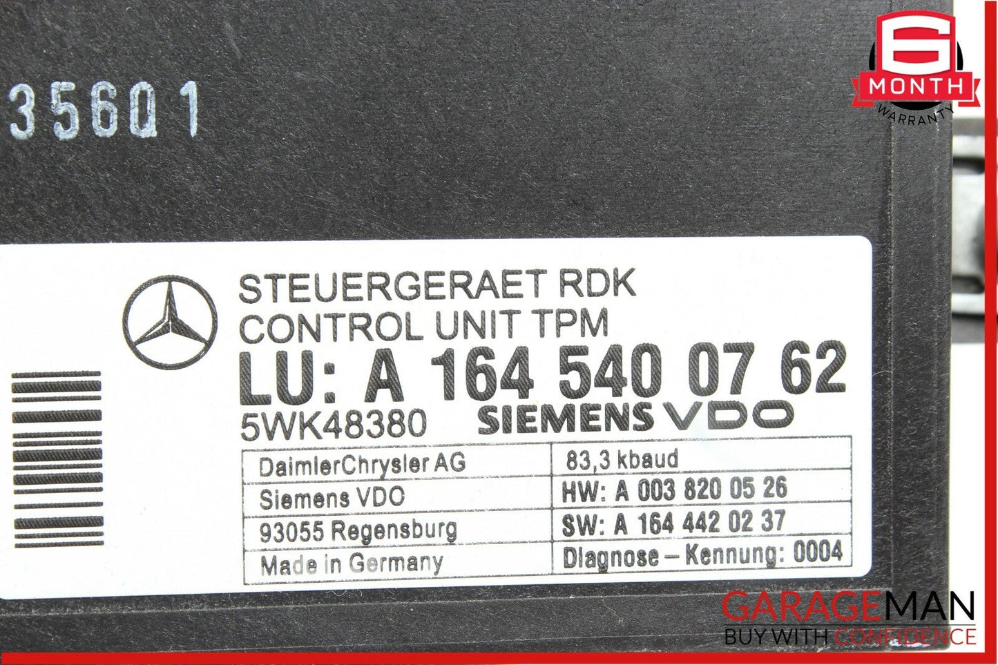 06-11 Mercedes CLS63 AMG GL450 R550 TPMS Tire Pressure Control Controller OEM