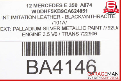 12-16 Mercedes W212 E350 3.5L V6 ECU ECM Engine Computer Control Module Unit OEM