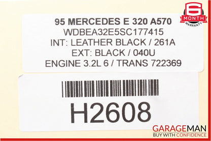 94-95 Mercedes W124 E300 E320 Rear Left Side Door Window Control Switch Trim