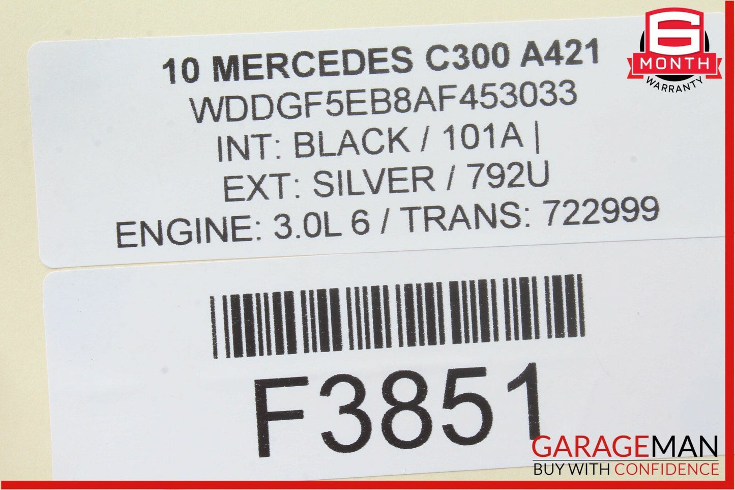 08-11 Mercedes W204 C300 C63 AMG Front Right Seat Occupancy Sensor SRS Mat OEM