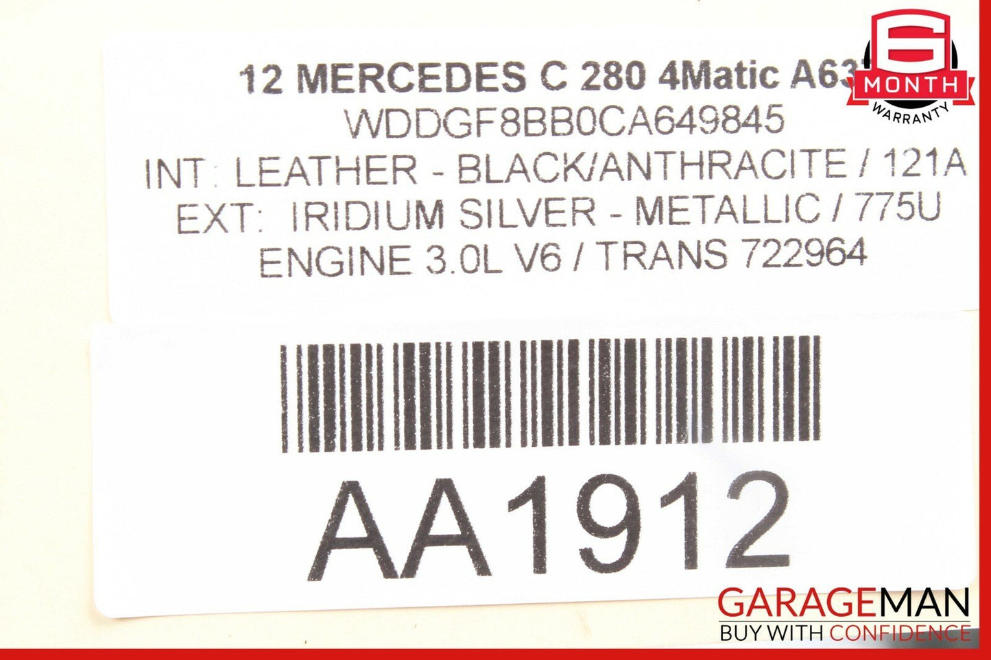 08-14 Mercedes W204 C280 Rear Left & Right Shock Absorber Coil Spring Set OEM