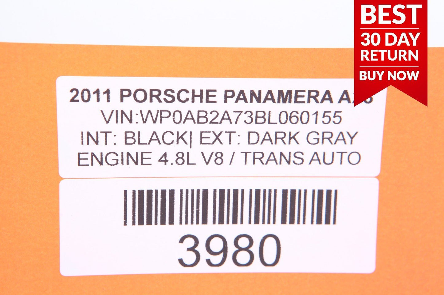 10-15 Porsche Panamera Rear Left Side Backseat Seat Bolster Cushion Cover A28