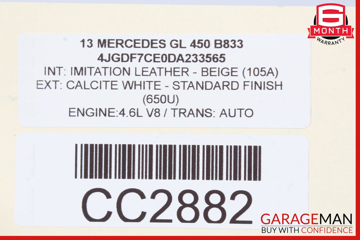 12-19 Mercedes X166 GL450 Front Sub Frame Subframe Engine Crossmember OEM