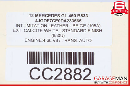 12-19 Mercedes X166 GL450 Front Sub Frame Subframe Engine Crossmember OEM