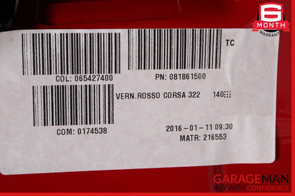 15-18 Ferrari California T Rear Tonneau Cover Convertible Roof Panel Red OEM 3k