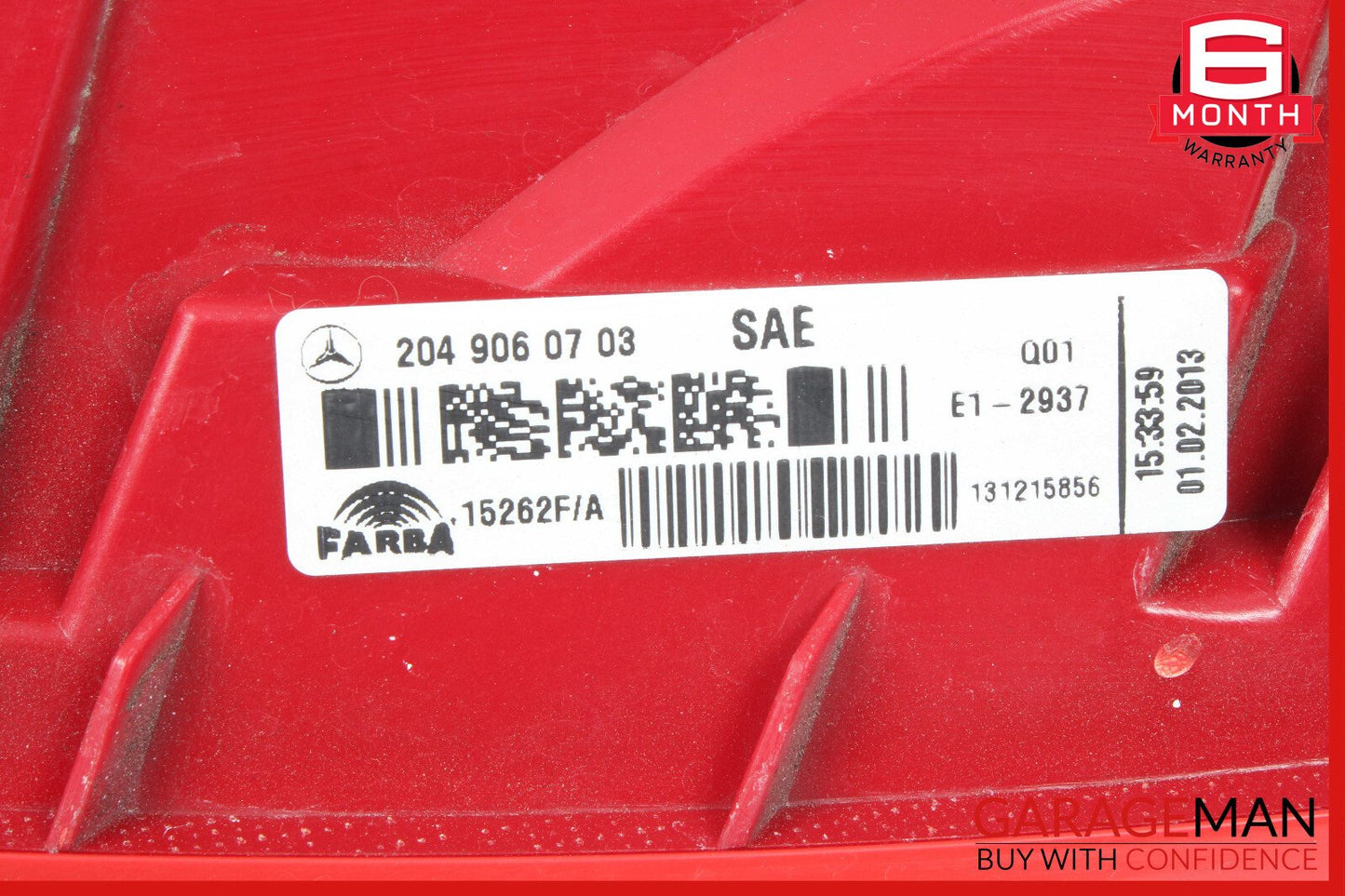 12-14 Mercedes W204 C250 Tail Light Lamp LED Right Passenger Side OEM
