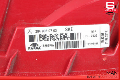 12-14 Mercedes W204 C250 Tail Light Lamp LED Right Passenger Side OEM