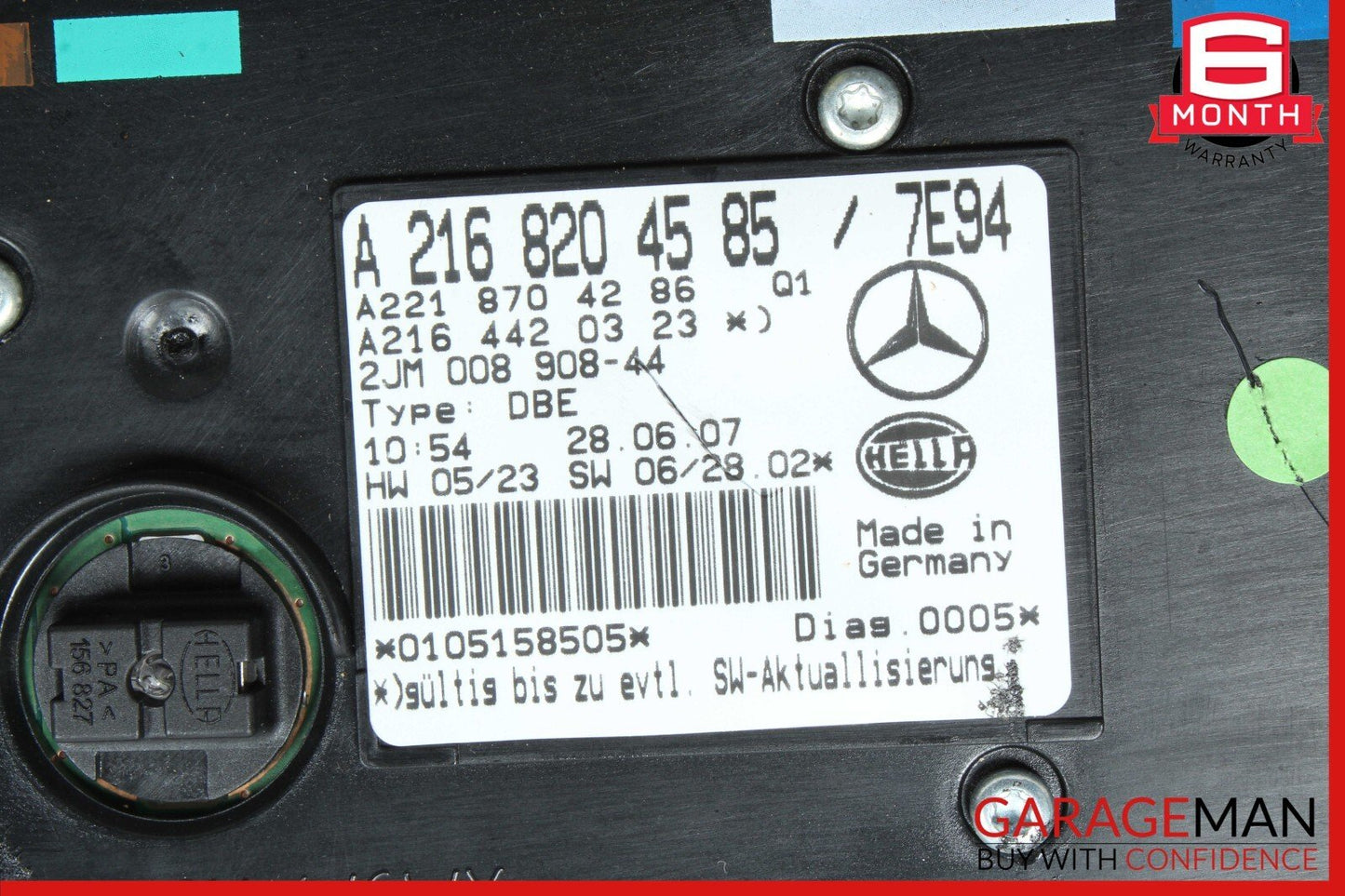 07-10 Mercedes W221 S550 CL550 Overhead Dome Light Sunroof Control Gray OEM