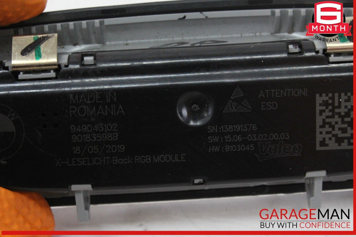 19-24 BMW M340i G20 Rear Center Roof Interior LED Reading Dome Light OEM