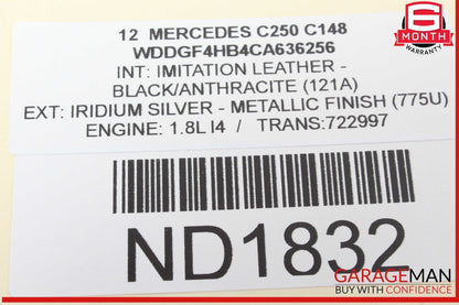 08-14 Mercedes W204 C250 C300 Front Left Side Door Lock Latch Actuator OEM