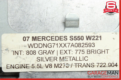 07-09 Mercedes W221 S550 Antenna Amplifier Phone Booster Module Assembly