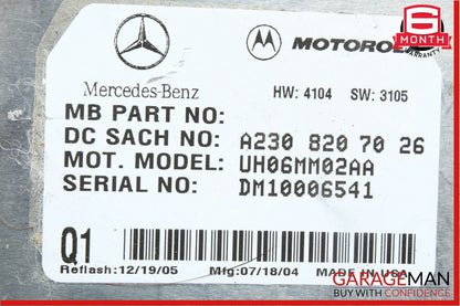 07-09 Mercedes GL450 SL500 Voice Telephone Phone Communication Control Module
