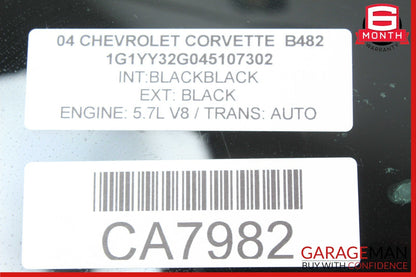 97-04 Chevrolet Corvette Front Left Side Door Window Auto Glass OEM
