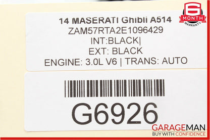 14-17 Maserati Ghibli Auxiliary Secondary Electric Water Pump Bracket Assembly