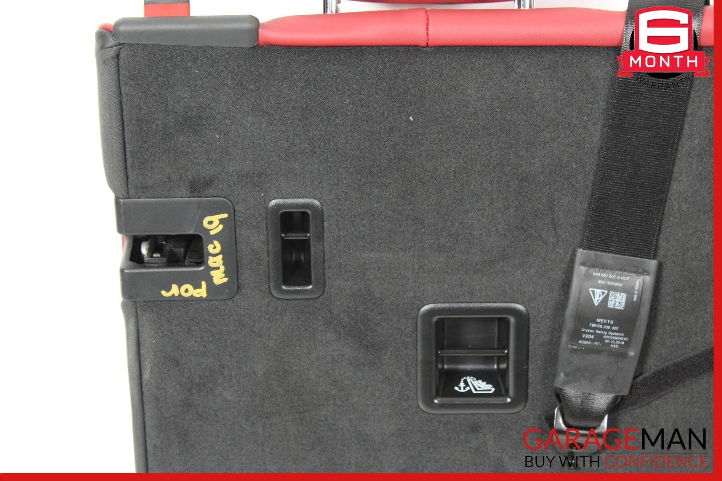 15-24 Porsche Macan 95B Rear Left Top Upper Seat Cushion Assembly Red OEM