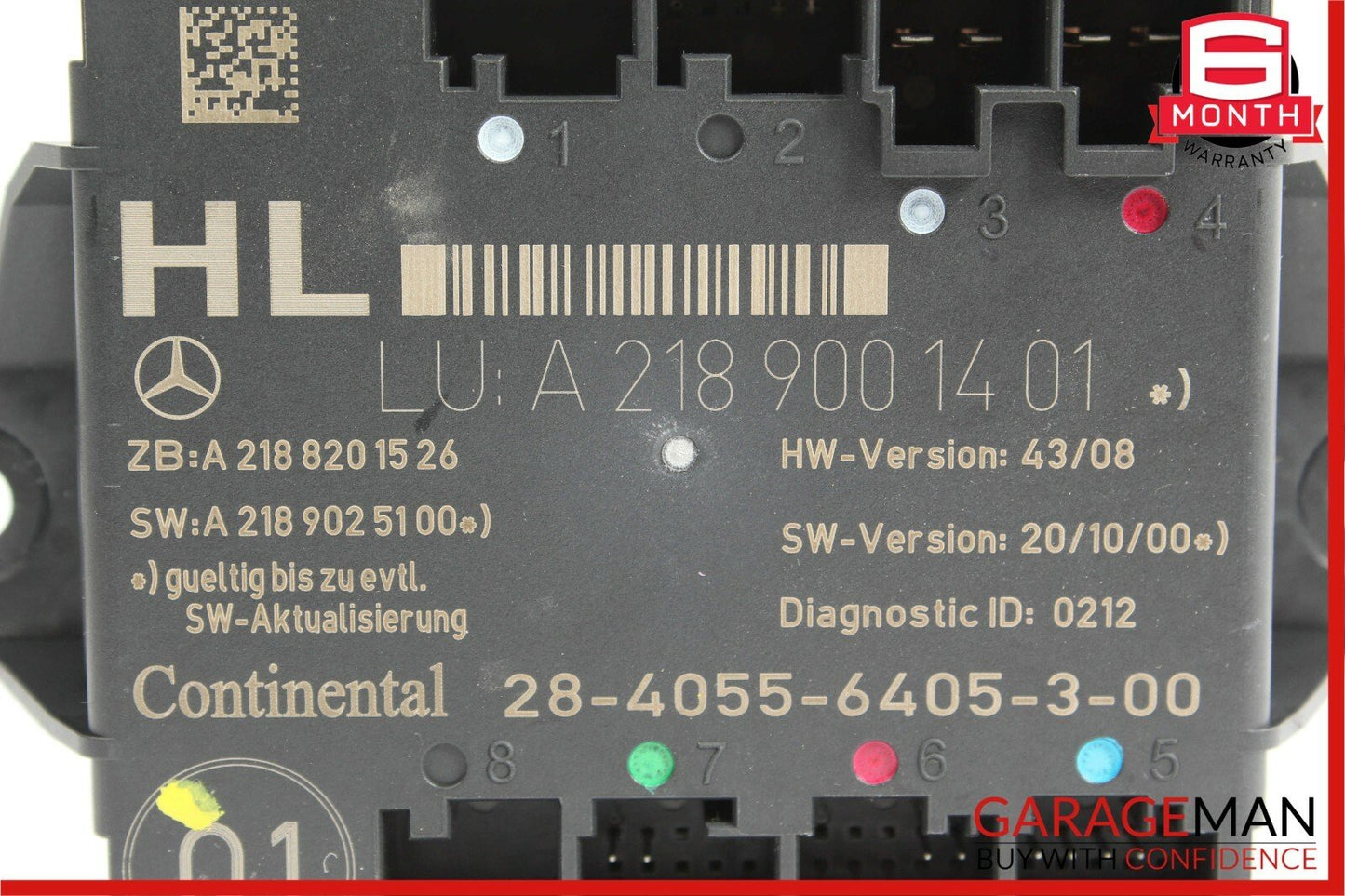 08-15 Mercedes W204 C250 Rear Left Driver Side Door Control Module Q1 OEM