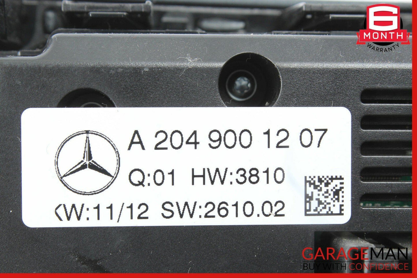 12-14 Mercedes W204 C250 AC A/C Heater Climate Temperature Control Switch Gray