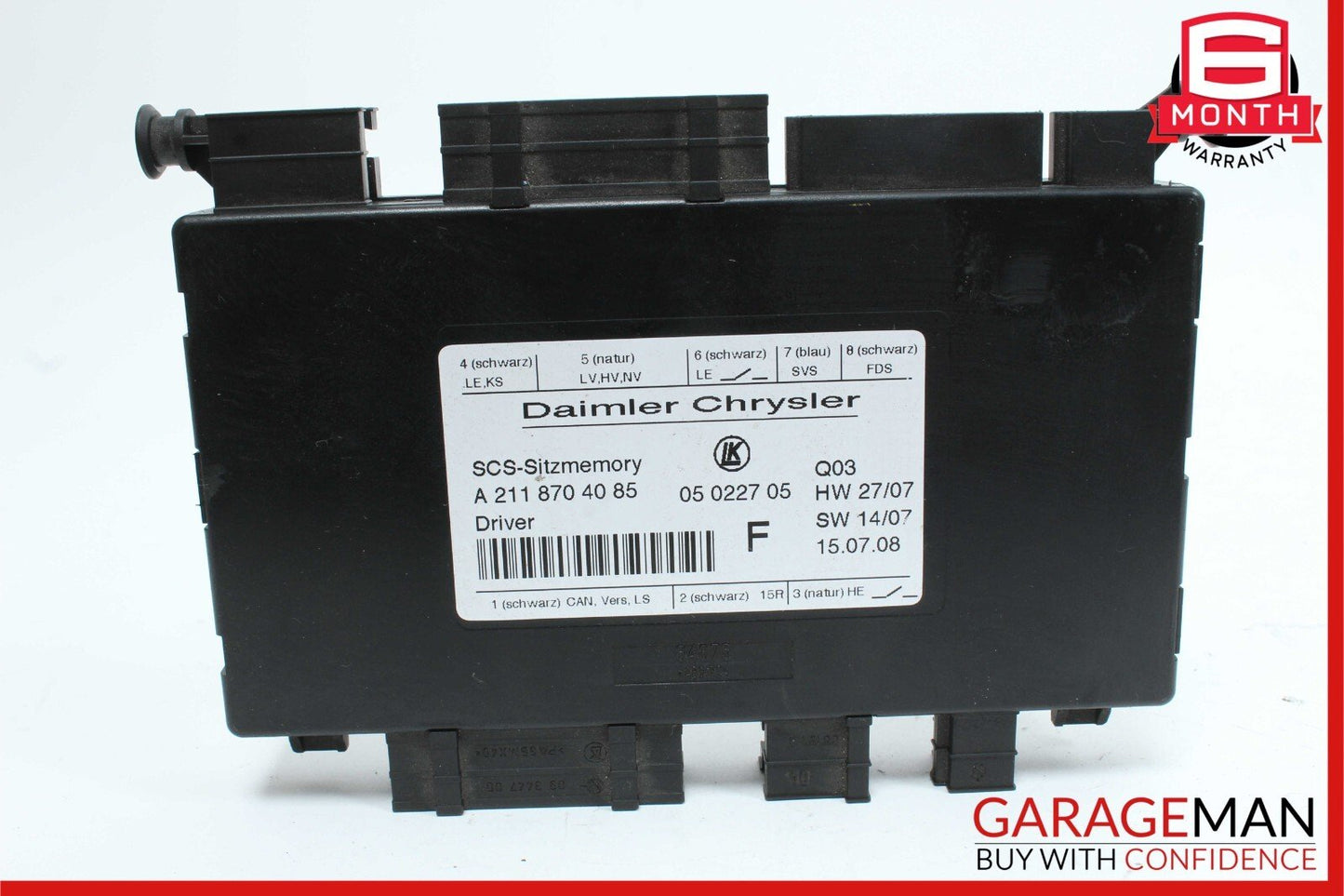 03-12 Mercedes CLS550 GL320 E350 E320 ML500 Front Left Side Seat Control Module