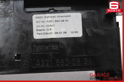 07-13 Mercedes W221 S550 S600 S350 Dash Console CD Player Cover Trim Panel Gray