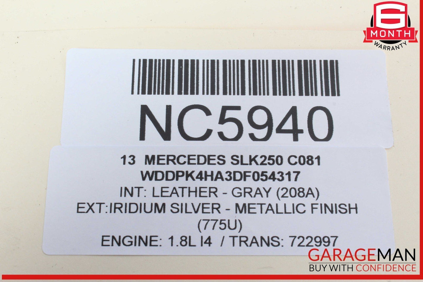 12-20 Mercedes R172 SLK250 SLC43 AMG Front Left Driver Side Exterior Door Handle