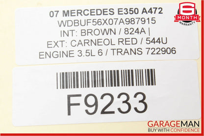 07-09 Mercedes W211 E350 E550 Front Right & Left Shock Absorber Coil Spring Set