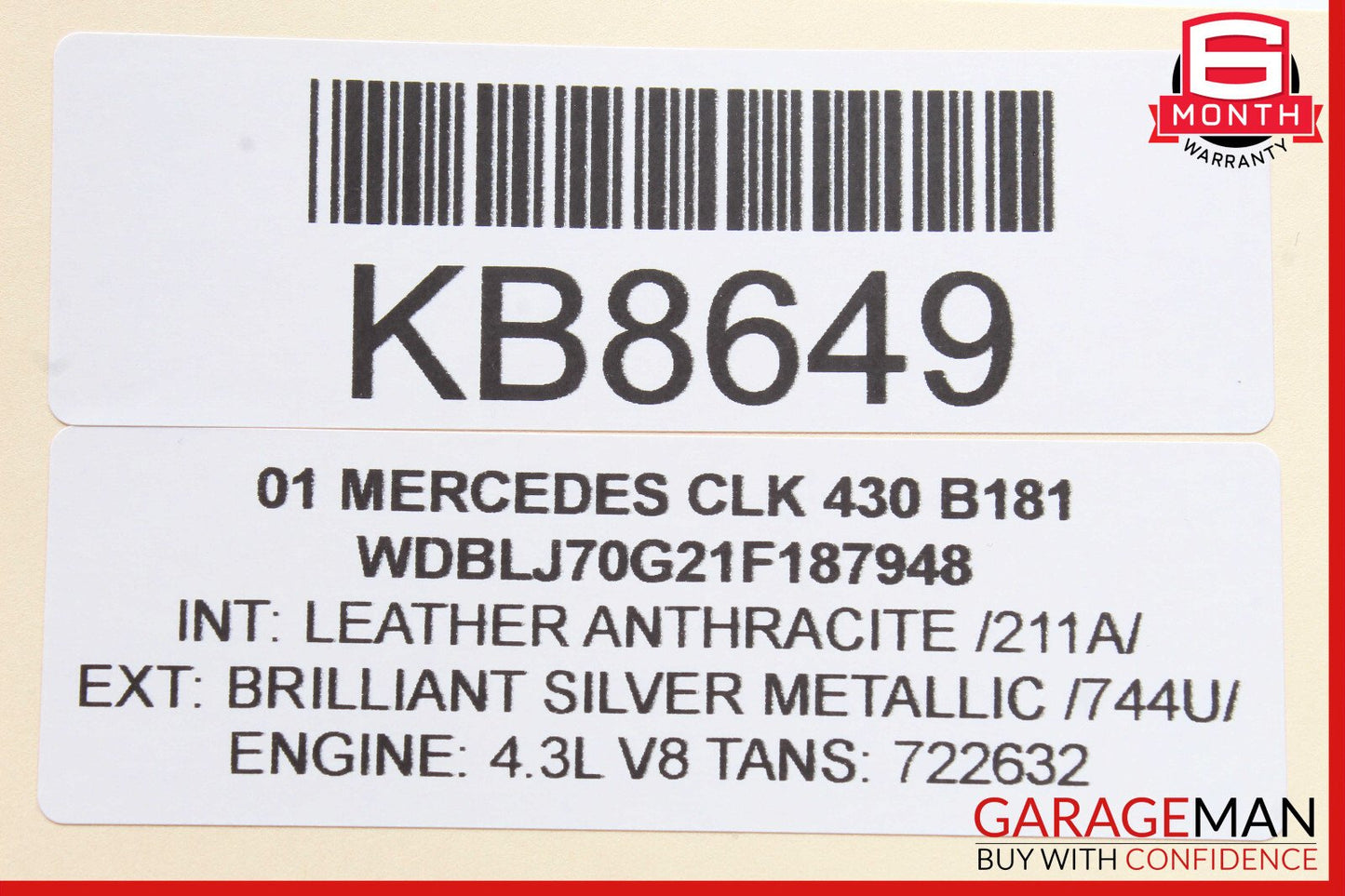 00-02 Mercedes W208 CLK430 Telephone Phone Computer Control Module OEM
