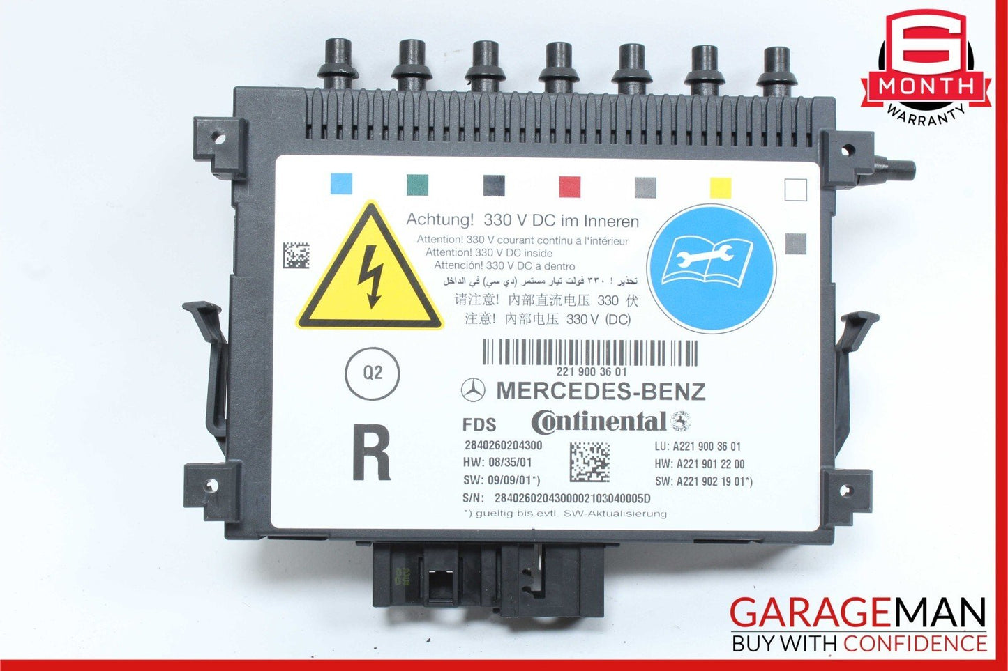 07-13 Mercedes W221 S550 S63 AMG Front Right Seat Dynamic Lumbar Control Module